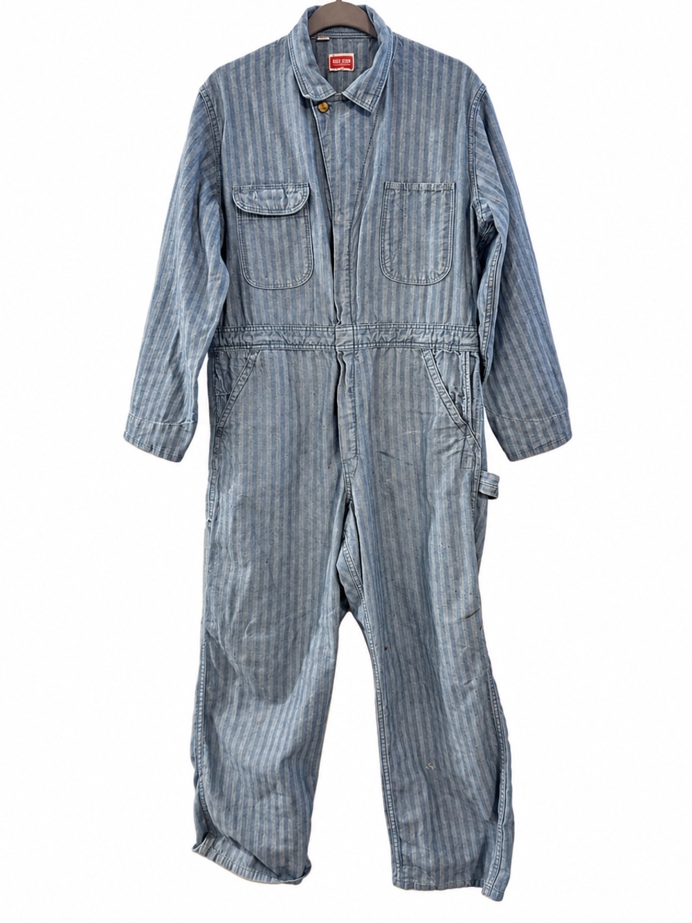 VINTAGE! Big Ben Herringbone Denim Work Wear Coveralls 50 Reg